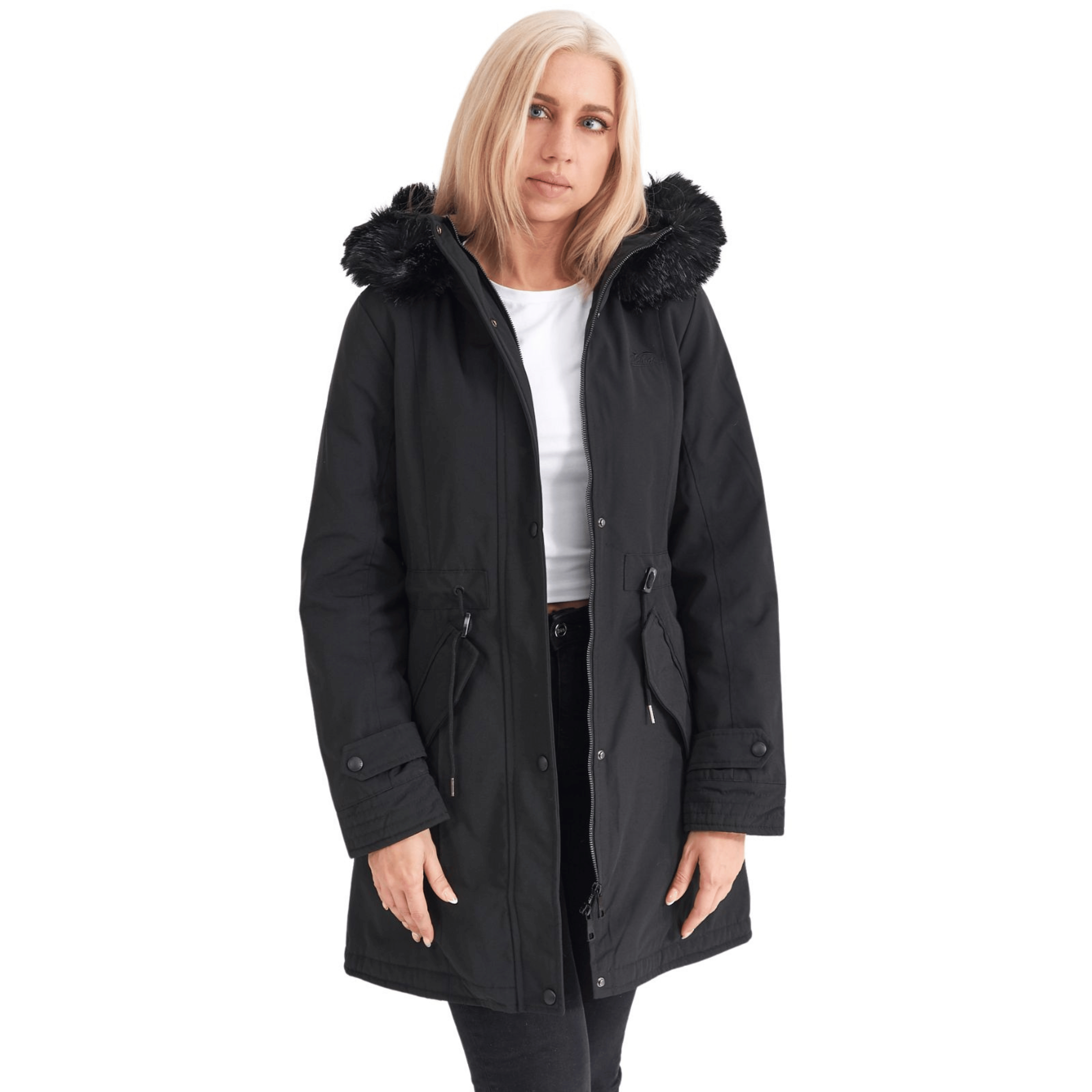 Puffr V105 BLACK - WOMEN'S WINTER PARKA COAT BLACK